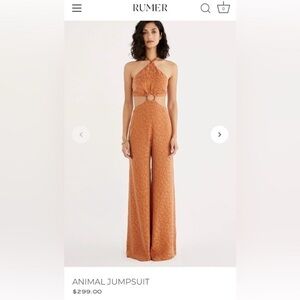 Rumer The Label Animal Jumpsuit XS